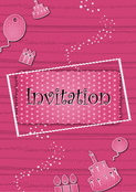 Invitation festive girly et color&eacute;e